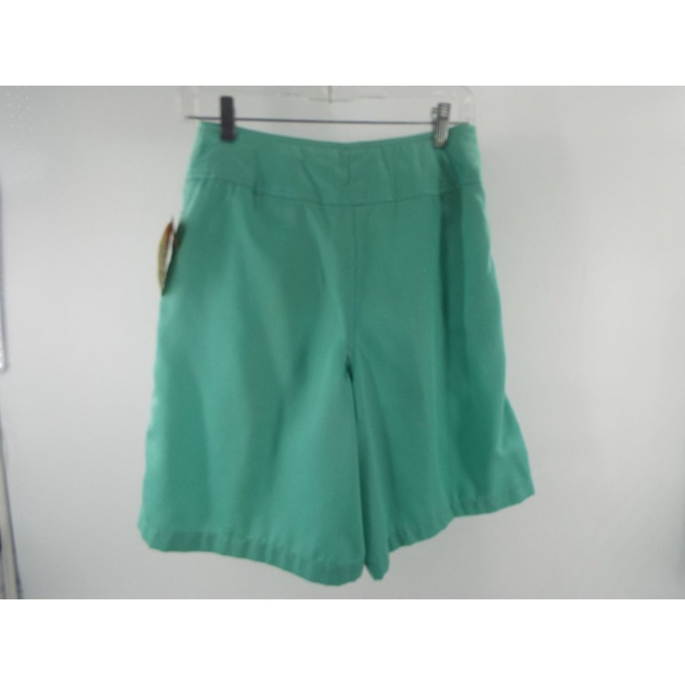 Vintage Bette Coffina Cool It Mint Green Pleated High Waisted Shorts Size 8 - Picture 2 of 12